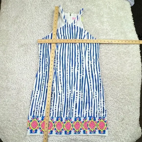Lilly Pulitzer Iveigh Shift Blue Crush Bay Stripe Dress - Picture 10 of 11
